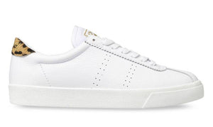 SUPERGA 2843 - Leopard Womens White Leather Sneaker FOOTWEAR - Zabecca Living