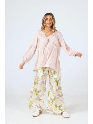 TALISMAN Aquarius Top - Rose Smoke Shirts & Blouses - Zabecca Living