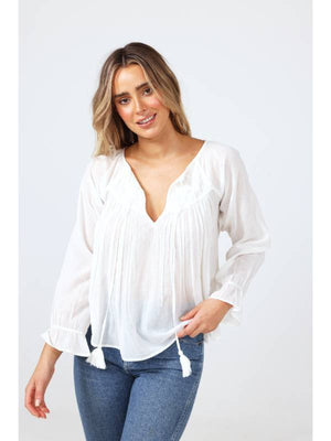 TALISMAN Frederico Top - White Shirts & Blouses - Zabecca Living