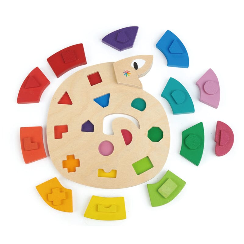 TENDER LEAF Colour Me Happy Wooden Worm Puzzle TODDLER (1-3 Yrs) - Zabecca Living