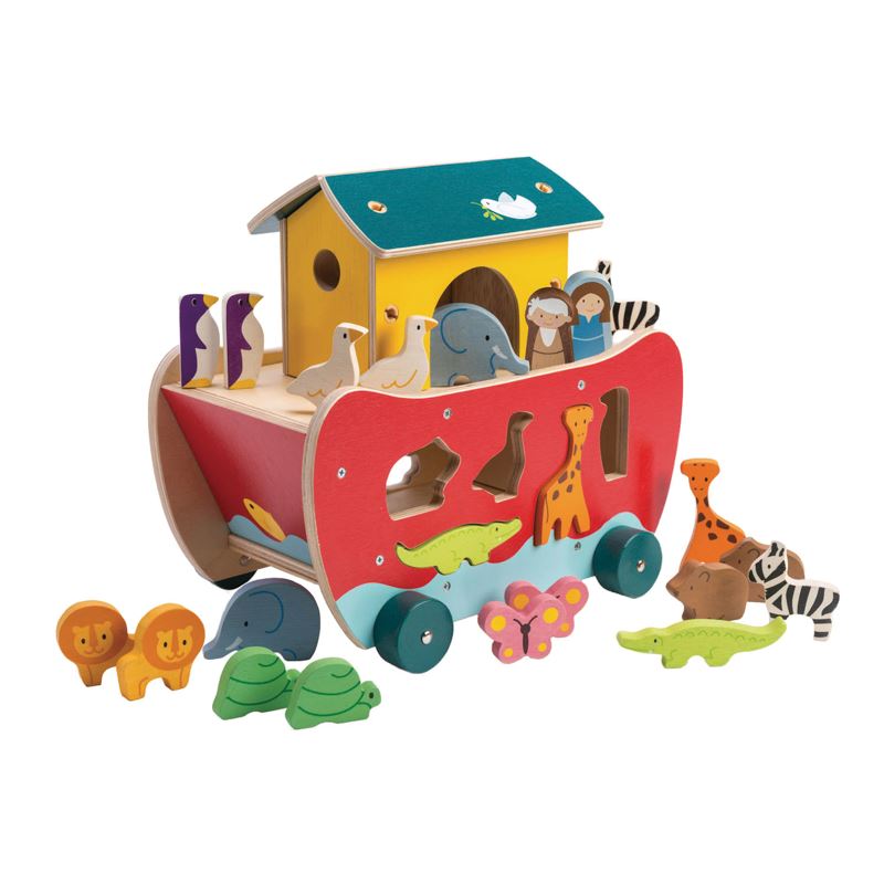 TENDER LEAF Noah's Shape Sorter Ark TODDLER (1-3 Yrs) - Zabecca Living
