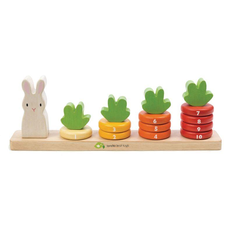 TENDER LEAF TOYS Counting Carrots Wooden Stacker TODDLER (1-3 Yrs) - Zabecca Living