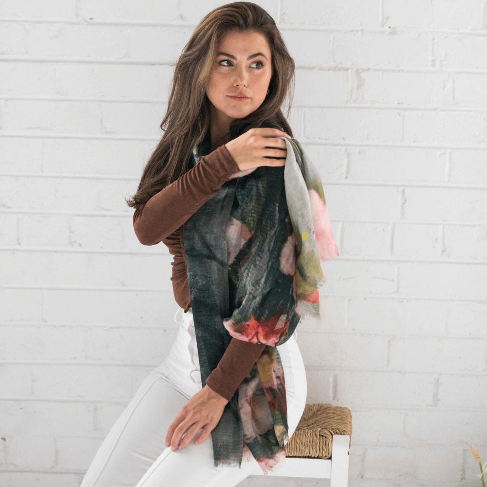 THE SCARF COMPANY Hallie Print Scarf scarf - Zabecca Living