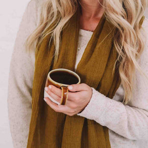 THE SCARF COMPANY Mustard Flick Scarf scarf - Zabecca Living