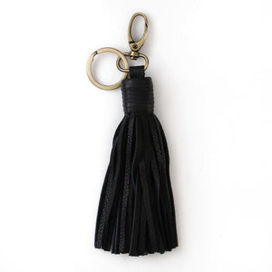 THE SCARF COMPANY Nelly Tassel Keyring - Black BAG ACCESSORY - Zabecca Living