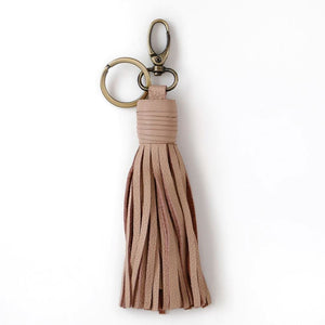 THE SCARF COMPANY Nelly Tassel Keyring - Nude BAG ACCESSORY - Zabecca Living