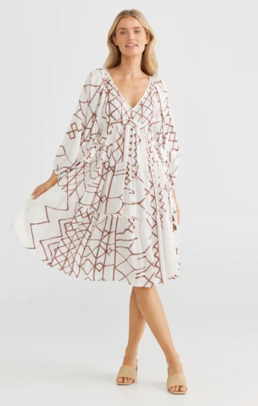 THE SHANTY CORPORATION Wing And A Prayer Dress - Indus Dress - Zabecca Living