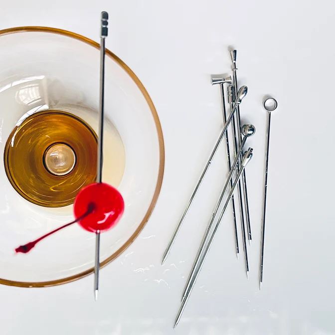 THE SOURCE Cocktail Picks Silver - Set of 8 DRINKWARE - Zabecca Living