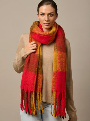 TIGER TREE Aberdeen Scarf - Red scarf - Zabecca Living