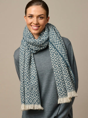 TIGER TREE Alaska Scarf - Teal scarf - Zabecca Living