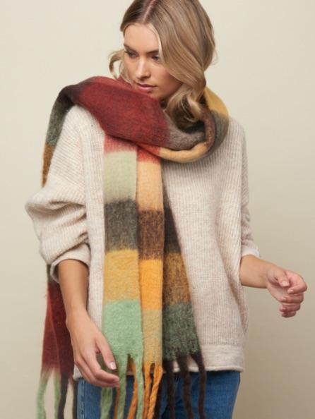 TIGER TREE Checkers Scarf - Autumn scarf - Zabecca Living