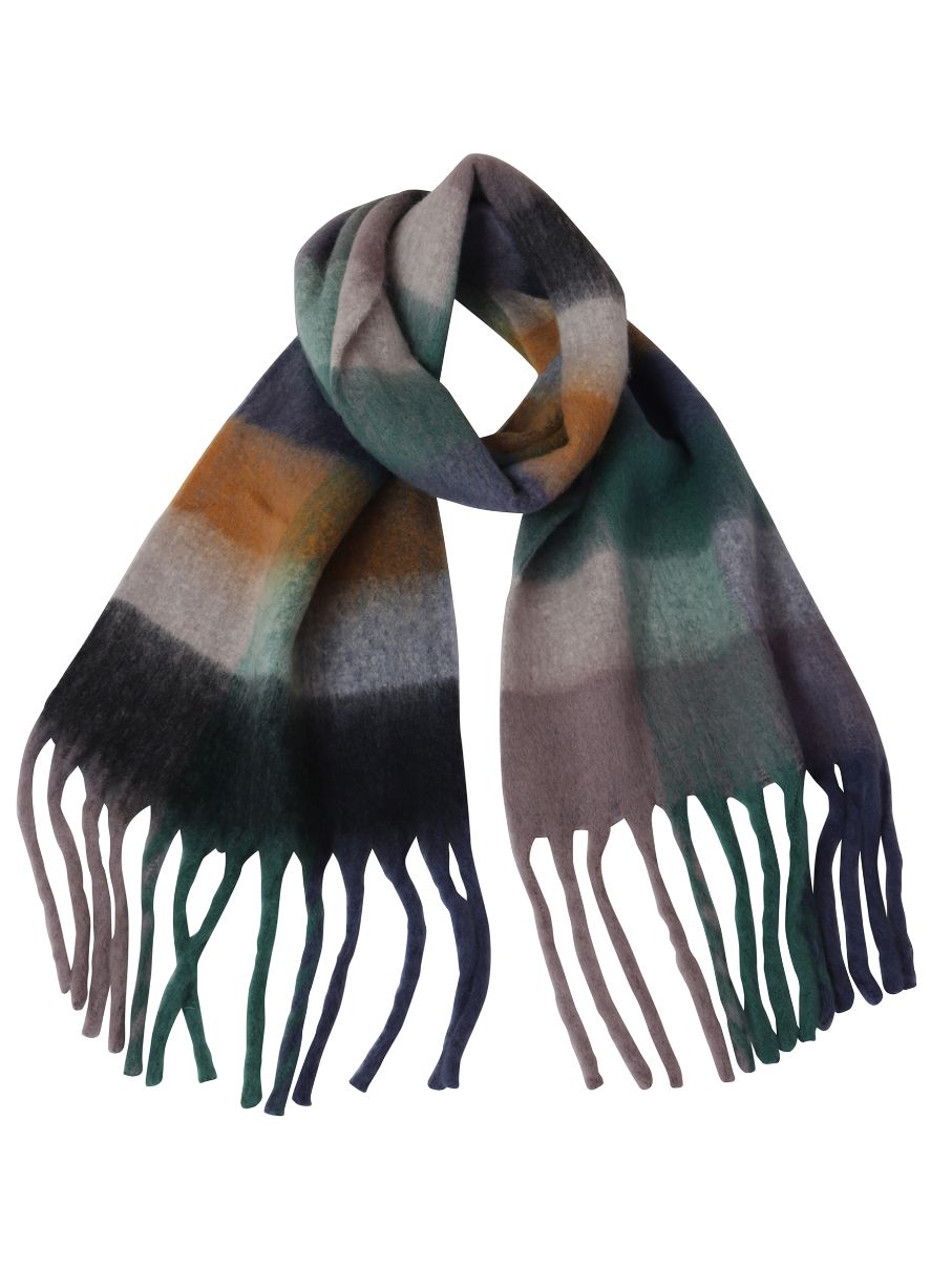 TIGER TREE Checkers Scarf - Grape scarf - Zabecca Living