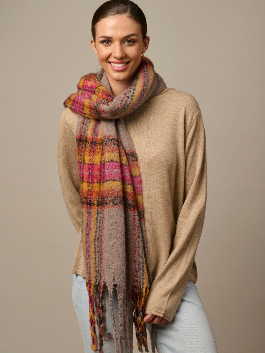 TIGER TREE Glasgow Scarf - Fuchsia scarf - Zabecca Living