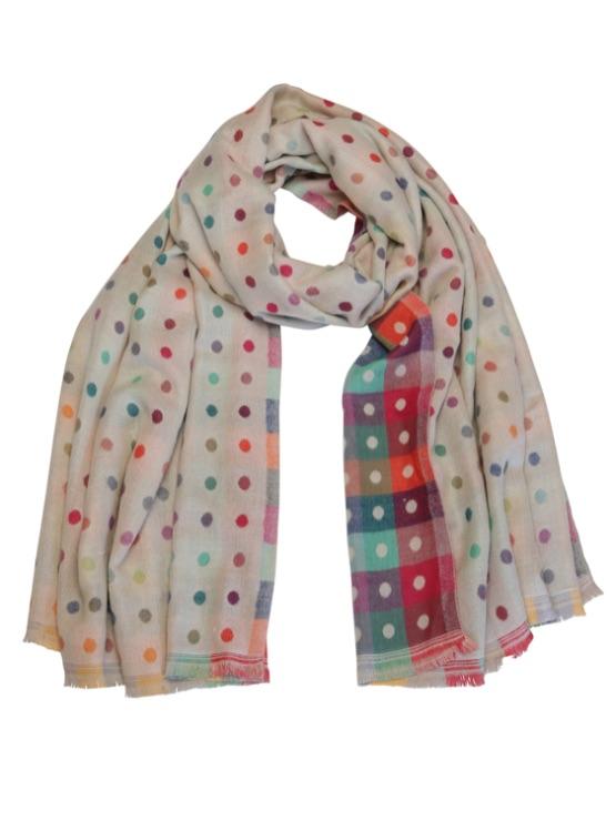 TIGER TREE She's Dotty Scarf - Cream scarf - Zabecca Living
