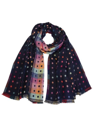 TIGER TREE She's Dotty Scarf - Indigo scarf - Zabecca Living