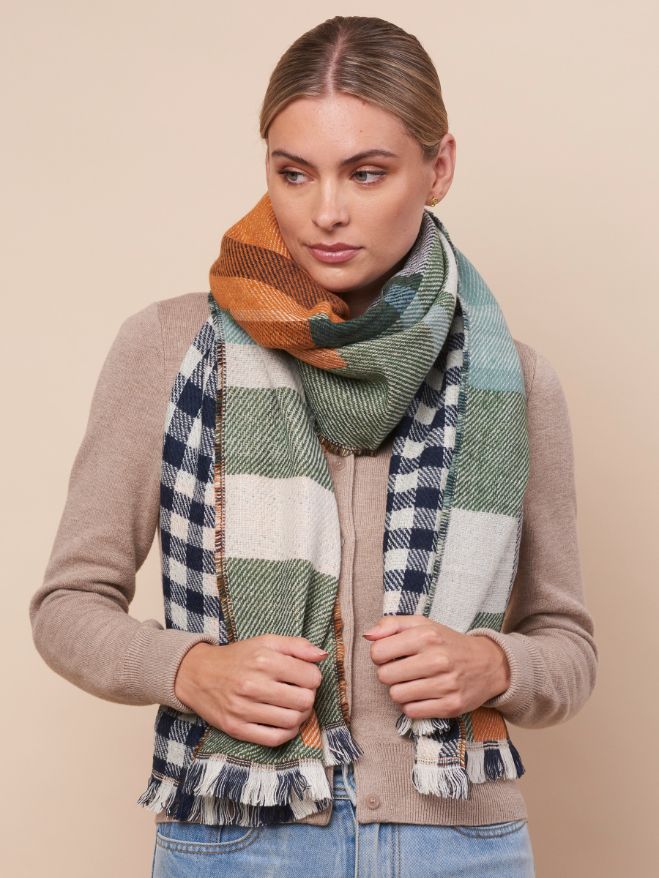 TIGER TREE Stirling Scarf - Rust scarf - Zabecca Living