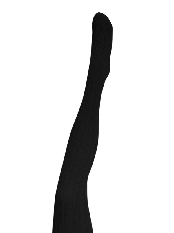 TIGHTOLOGY Chic Cotton Tights - Black TIGHTS - Zabecca Living