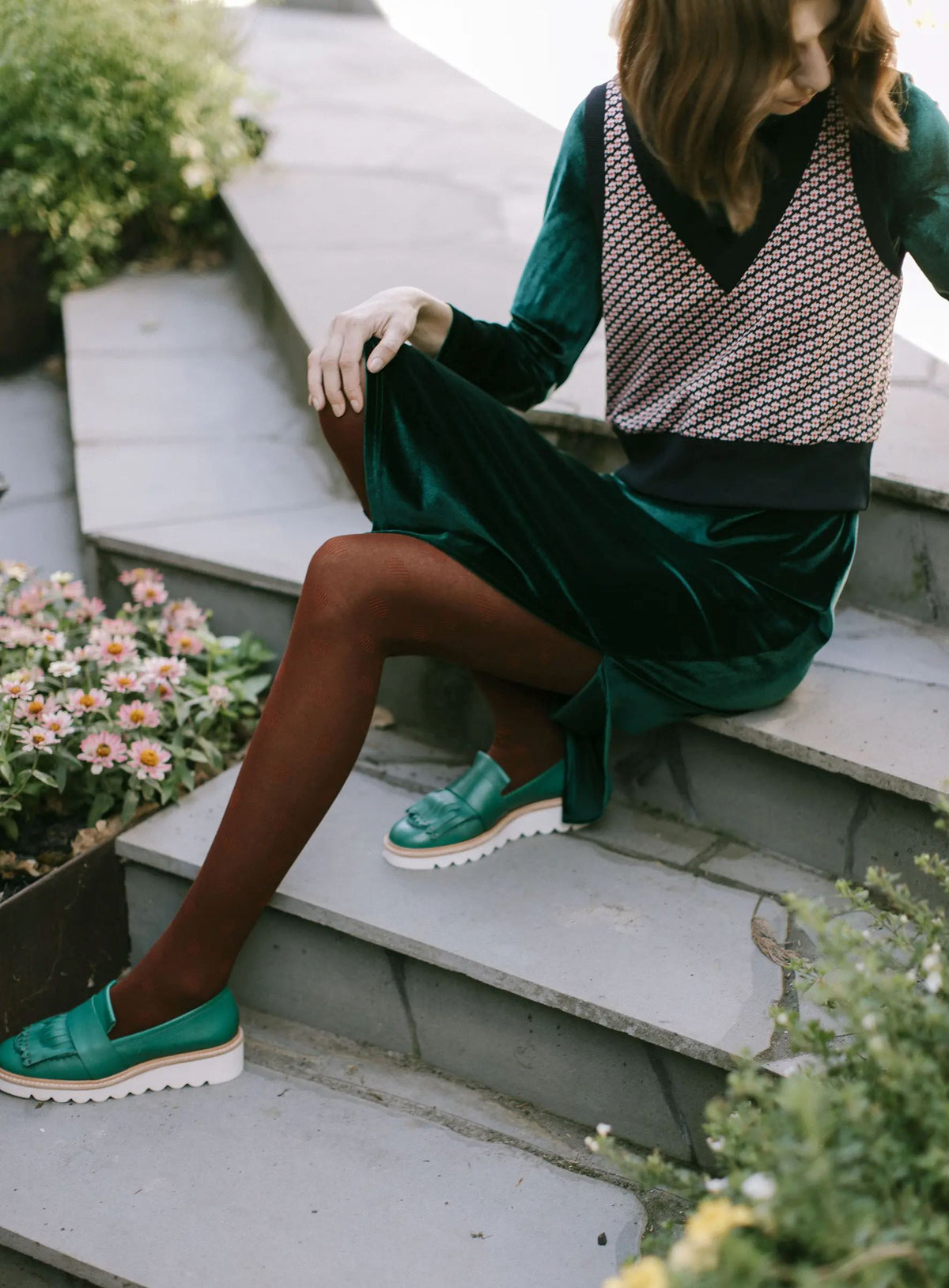 TIGHTOLOGY Cirque Cotton Tights - Henna Socks - Zabecca Living