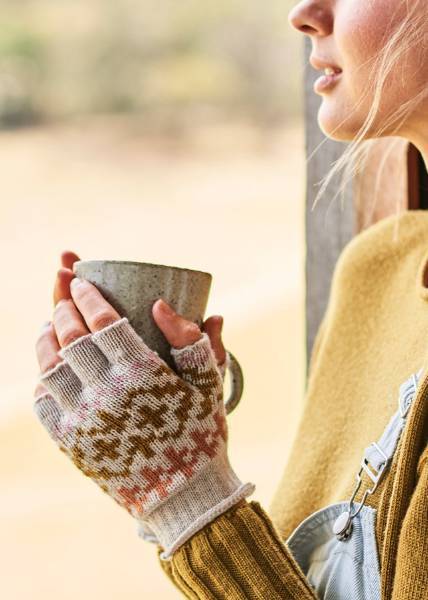 UIMI Alice Fingerless Merino Gloves - Mushroom GLOVES - Zabecca Living