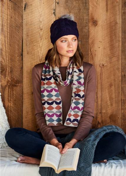 UIMI Beau Merino Scarf - Aubergine scarf - Zabecca Living