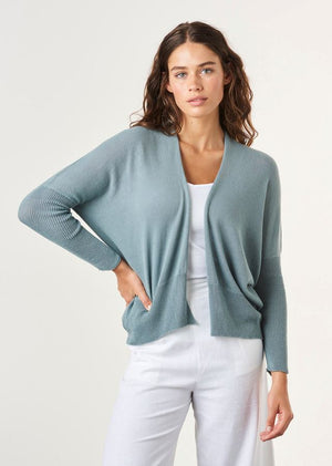 UIMI Nancy Cashmere and Cotton Cardigan - Duck Egg Jumpers + Knitwear - Zabecca Living
