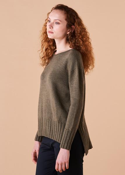 UIMI Quinn Merino Jumper - Olive Jumpers + Knitwear - Zabecca Living
