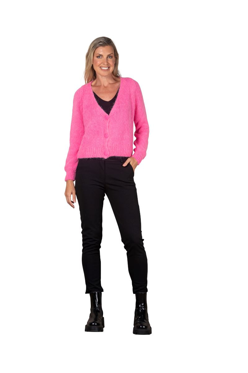 URBAN LUXURY 3 Button Cardigan One Size - Strawberry Jumpers + Knitwear - Zabecca Living
