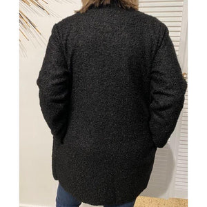 URBAN LUXURY 3 Button Coat - Black Jackets + Coats - Zabecca Living