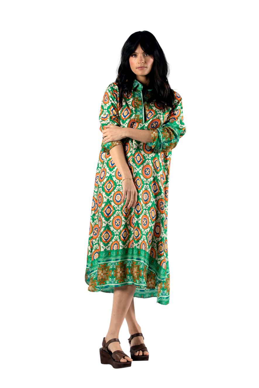 URBAN LUXURY Amalfi Long Dress - Apple/Orange Dress - Zabecca Living
