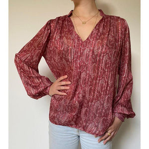 URBAN LUXURY Berry Lurex Shirt - O/S Shirts & Blouses - Zabecca Living