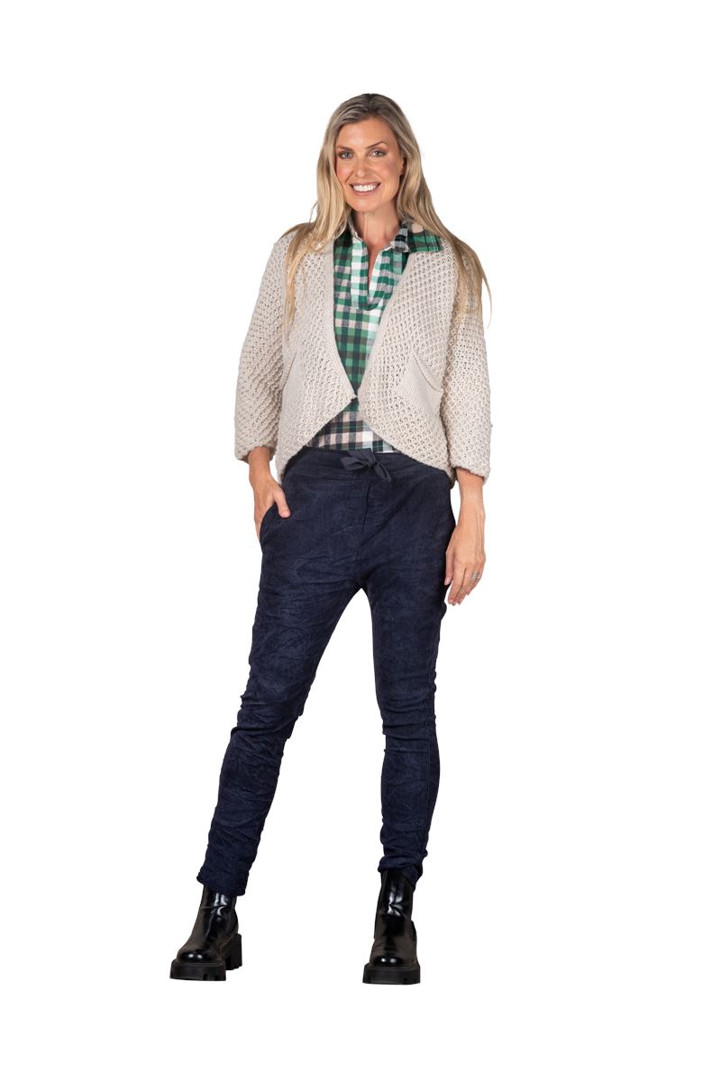 URBAN LUXURY Chunky Cardigan One Size - Cream Jumpers + Knitwear - Zabecca Living