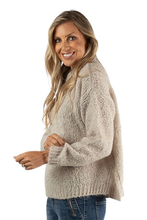 URBAN LUXURY Chunky Jumper - Cream Jumpers + Knitwear - Zabecca Living