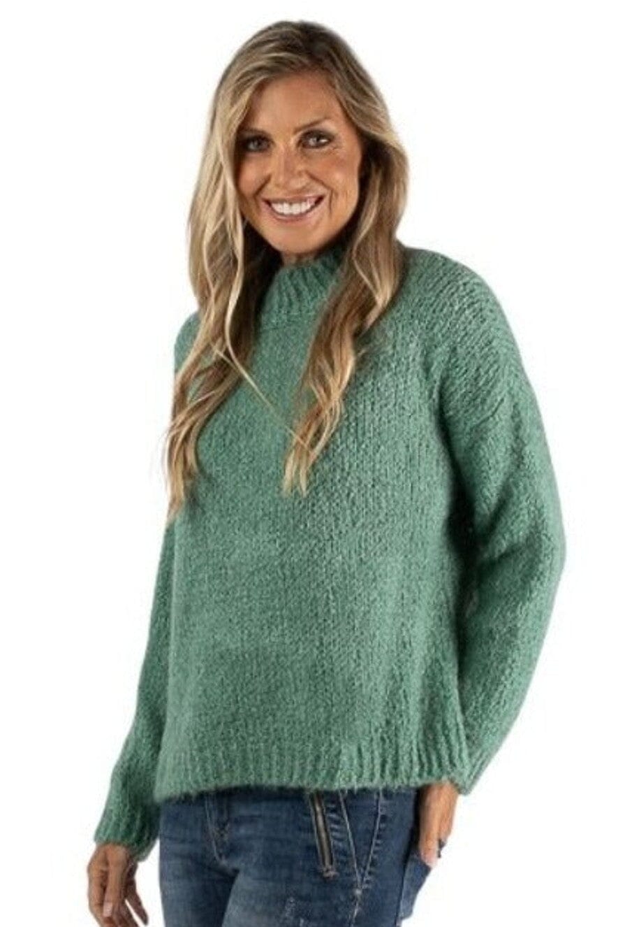 URBAN LUXURY Chunky Jumper - Sage Jumpers + Knitwear - Zabecca Living