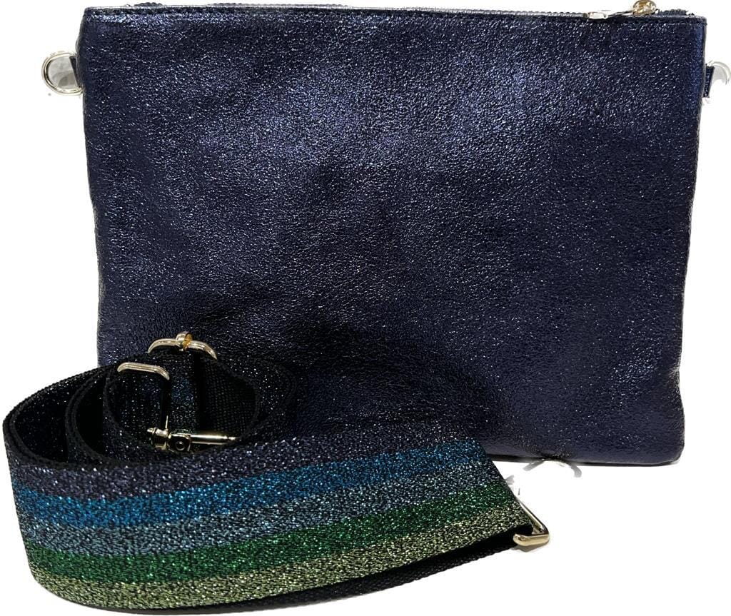 URBAN LUXURY Foiled Crossover Bag - Blue bag - Zabecca Living