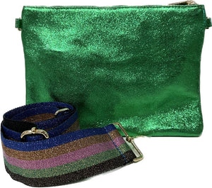 URBAN LUXURY Foiled Crossover Bag - Emerald bag - Zabecca Living