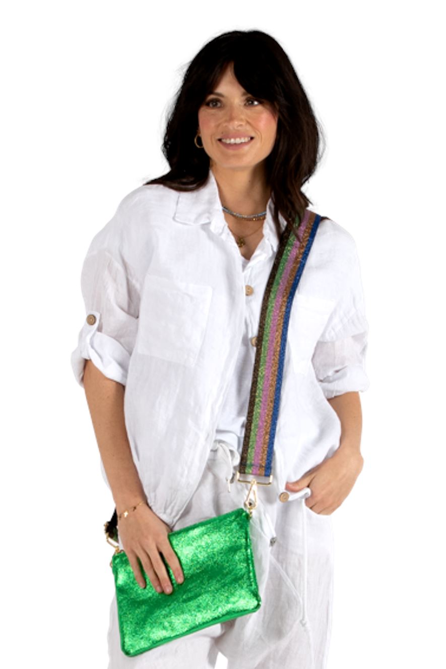 URBAN LUXURY Foiled Crossover Bag - Emerald bag - Zabecca Living