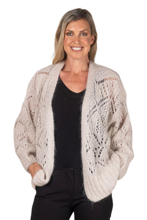 URBAN LUXURY Knitted Cardigan - Cream CARDIGAN - Zabecca Living