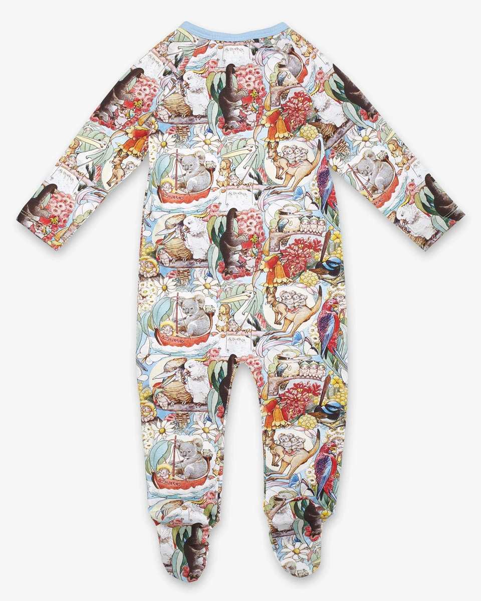 WALNUT May Gibbs Ziggy Zip Onesie - Storytime BABY CLOTHING - Zabecca Living