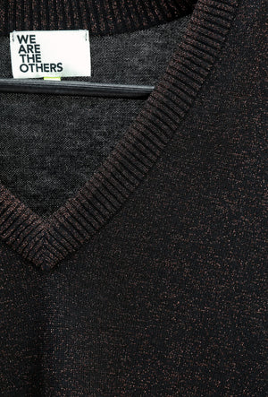WE ARE THE OTHERS Ava Lurex Knit - Gold Black Jumpers + Knitwear - Zabecca Living