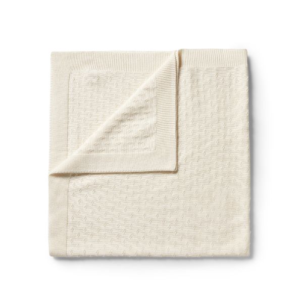WILSON AND FRENCHY Knitted Ditsy Blanket - Gardenia BABY BLANKET - Zabecca Living
