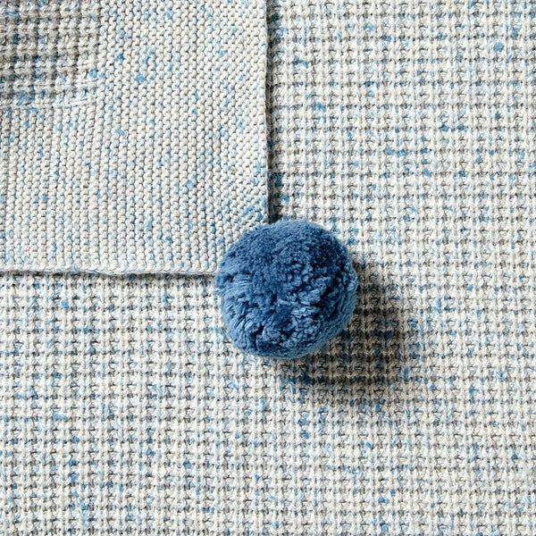 WILSON AND FRENCHY Knitted Fleck Blanket - Bluestone BABY BLANKET - Zabecca Living