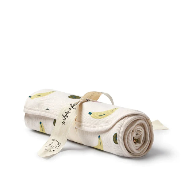 WILSON AND FRENCHY Organic Rib Bunny Rug - Fruity BABY BLANKET - Zabecca Living