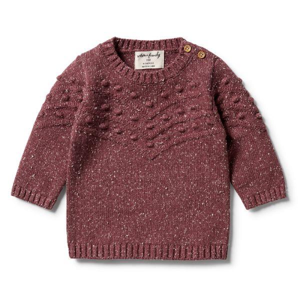 WILSON & FRENCHY Bauble Jumper - Wild Ginger Fleck BABY CLOTHING - Zabecca Living