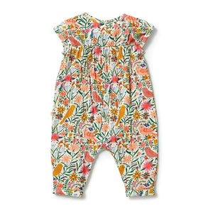 WILSON & FRENCHY Crinkle Jumpsuit - Birdy Floral BABY CLOTHING - Zabecca Living