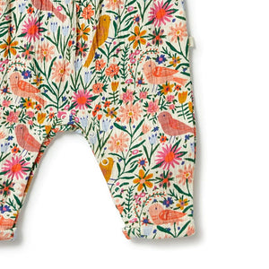 WILSON & FRENCHY Crinkle Jumpsuit - Birdy Floral BABY CLOTHING - Zabecca Living