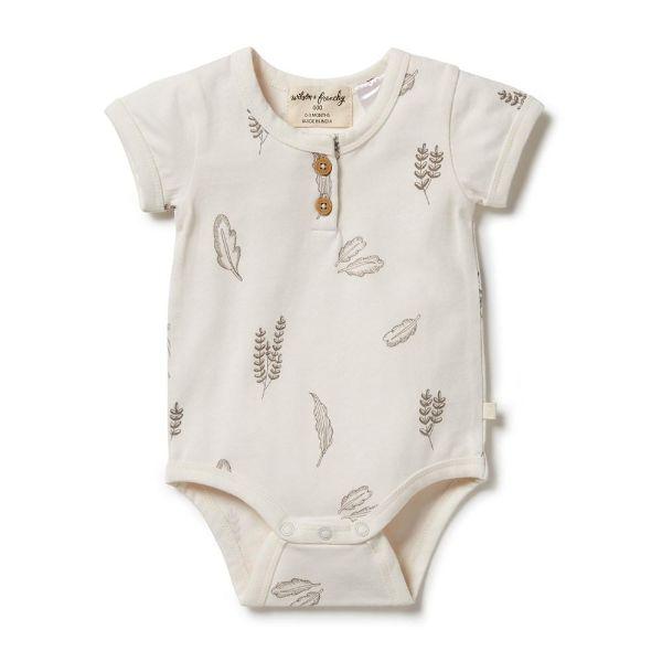 WILSON & FRENCHY Henley Bodysuit - Seedling BABY CLOTHING - Zabecca Living