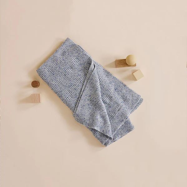 WILSON & FRENCHY Knitted Jacquard Blanket - Rain Drop BABY BLANKET - Zabecca Living