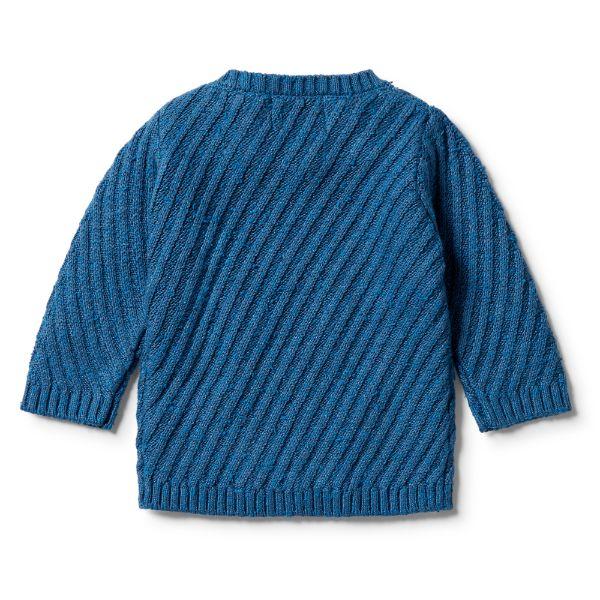 WILSON & FRENCHY Knitted Jacquard Jumper - Denim Fleck BABY CLOTHING - Zabecca Living