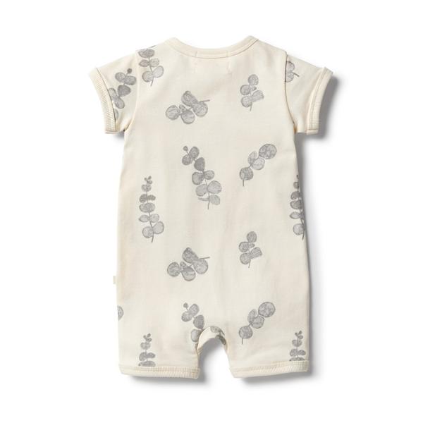 WILSON & FRENCHY Organic Boyleg Zipsuit - Little Eucalyptus BABY CLOTHING - Zabecca Living