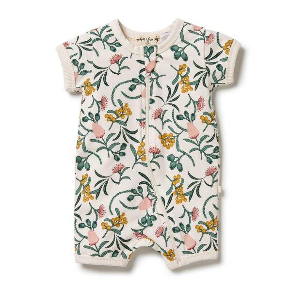 WILSON & FRENCHY Organic Boyleg Zipsuit - Nixie Fleur BABY CLOTHING - Zabecca Living